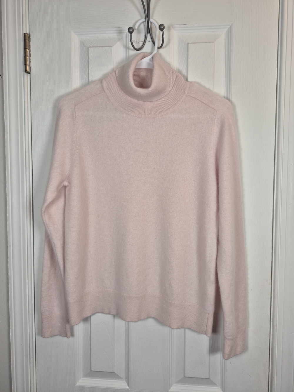 Quince 100% Cashmere Turtleneck Sweater Soft Pink Pastel Size L Soft Girl Fall
